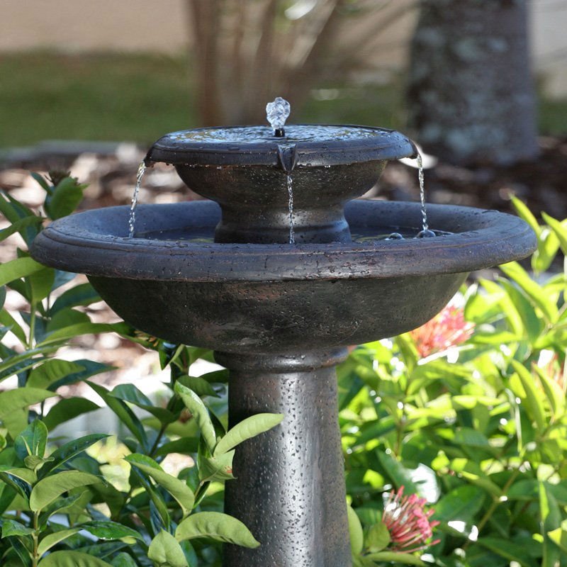 resin solar water fountain