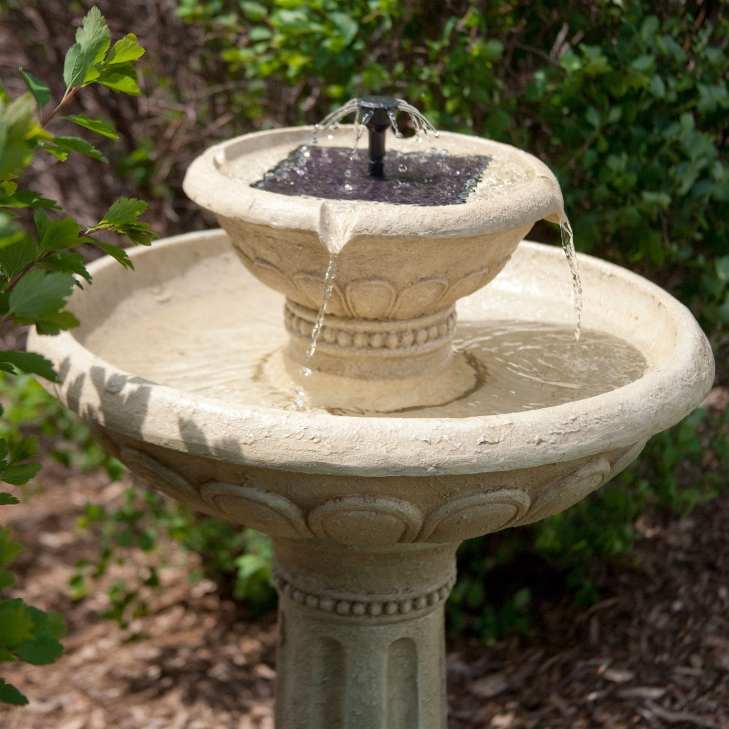 resin solar water fountain